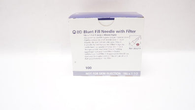 BD 305211 Blunt Fill Ndle with Filter 18G x 1-1/2inch - Box of 83
